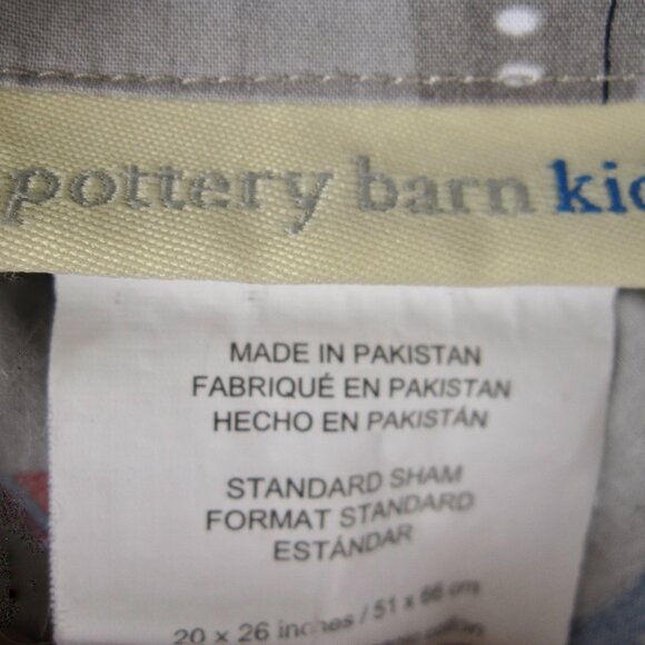 Pottery Barn Brody Transportation 2 Standard Shams Car Truck Plane PBK - Picture 6 of 7